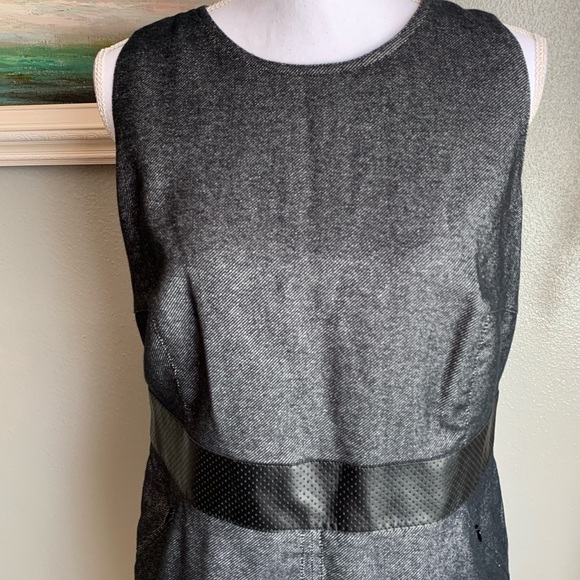 Akris Punto Black Gray Sleeveless Dress Size 14 - Picture 7 of 17